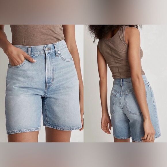 MADEWELL NWT Baggy Jean Shorts in Bessmund Wash Size 26 - Picture 1 of 14